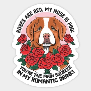 Toller Pink Nose Jokes For Valentine Sticker